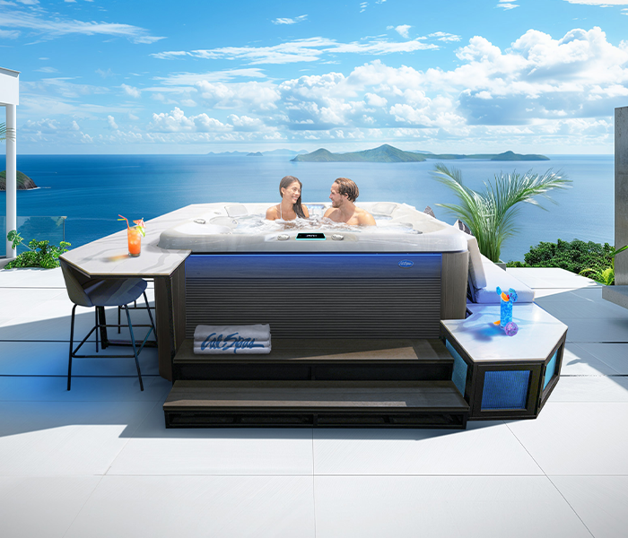 Calspas hot tub being used in a family setting - Dayton